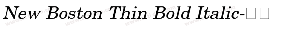 New Boston Thin Bold Italic字体转换